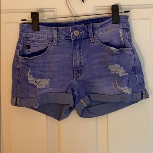blue jean shorts